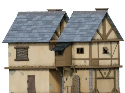 fantasy Stylized Medieval House b5 3D model