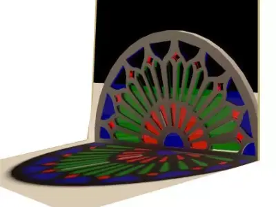 The Qamarias - stained glasses windows 3D Low-poly 3D model