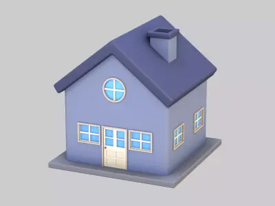 House Cartoon Low-poly 3D model purchase
