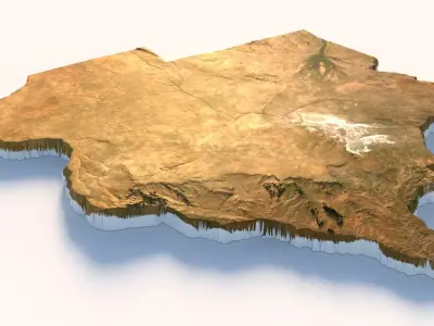 Botswana Country Terrain 3D model