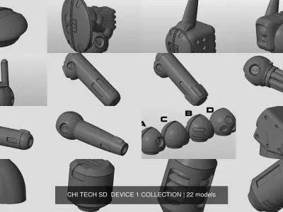 CHI TECH SD  DEVICE 1 COLLECTION 3D Model Pack