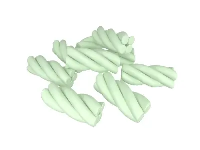 Marshmallows V2 006 Low-poly 3D model