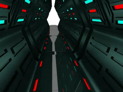 Sci Fi tunnel 3D model