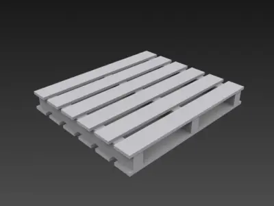 Low poly Weathered wooden pallet Free low-poly 3D model