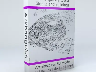 Arkhangelsk Streets and Buildings 3D model