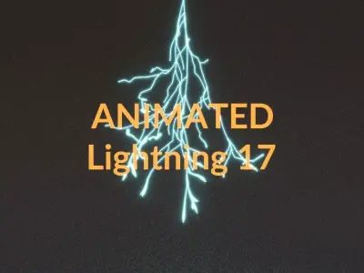 Animated Lightning v17 Low-poly 3D model
