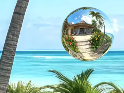 8K Tropical Beach Villa HDRI  360 Panorama 32 bit EXR  HDR  JPG 3D model