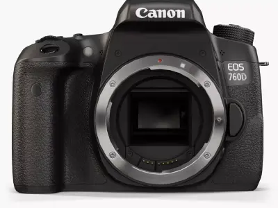 Canon EOS 760D DSLR camera Low-poly 3D model