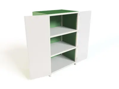 STEEL MATERIAL CABINET Low-poly 3D model