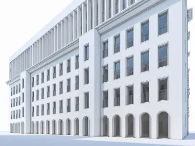 Apartment Buildings 05 Low-poly 3D model