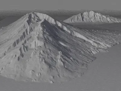 Maui island full 3d model terrain 3D model