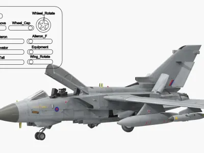  RAF Tornado GR4 Fighter Bomber Rigged 