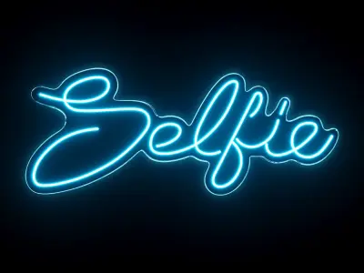 Ice Cream Neon Sign 3D model buy
