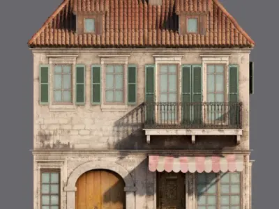 Mediterranean House 02  3D model