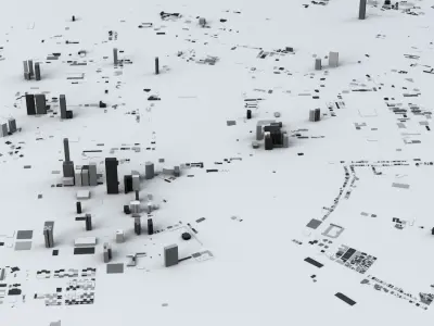 Kaohsiung City Streets and Buildings 3D model