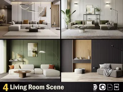 Interior Render-Ready 3D Scene With Natural Lighting VOL 06 3D Model Pack