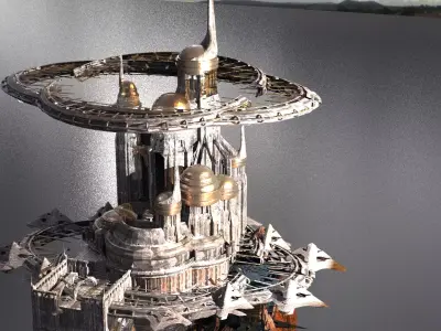 Ringed Tower Island  3D model