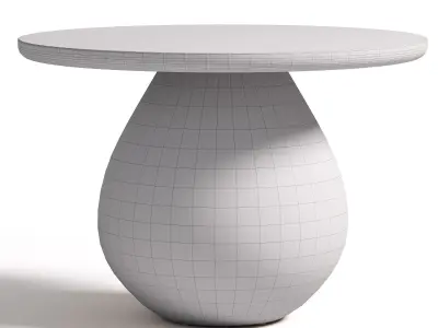 Merla Wood Bunching Table 3D model