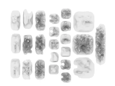 Sharp Eroded Terrain 3D print model