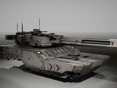 Hover Tank Low-poly 3D model