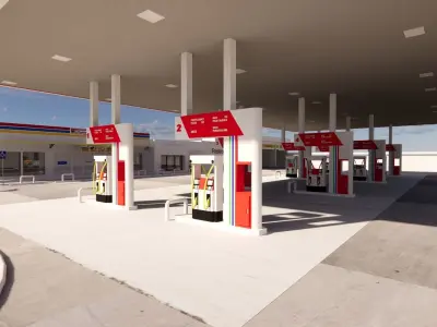 Gas Station 3D model