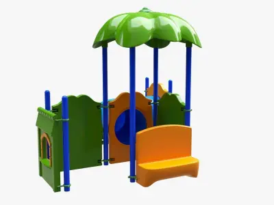 Kids playground outdoor 02 3D model