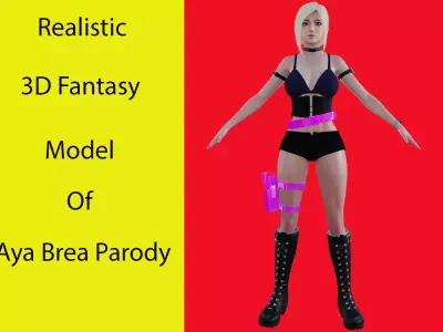 Aya Brea Parody Low-poly 3D model