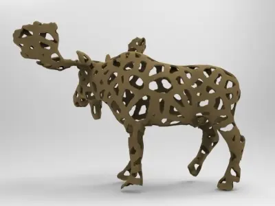 Voronoi Moose 3D print model