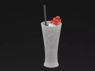 Berry Fizz Juice Low-poly 3D model