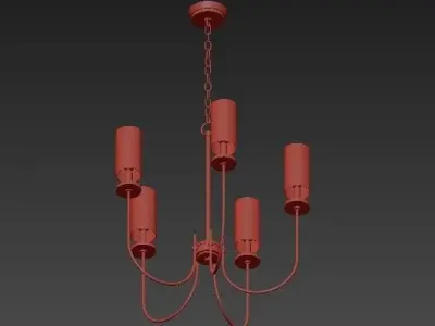 Monroe Collection Gold Chandelier 3D model