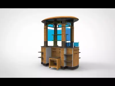portable store shop 3D model