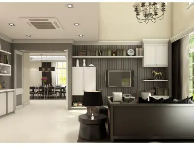 Living area 3D model