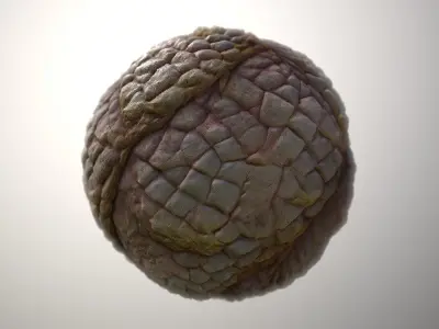 Material Skin Monster 52 Seamless PBR Texture Texture
