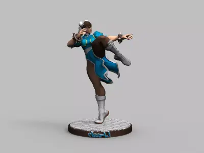 Street Fighter Chun Li - 3D Printing Model Diorama Figure  3D print model