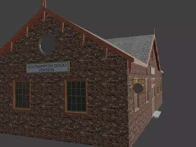 Victorian era Train Station 1911 Southampton 3D model