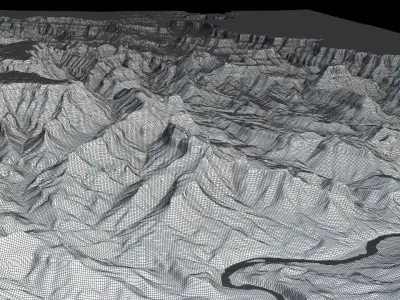 Grand Canyon USA Landscape 3D model