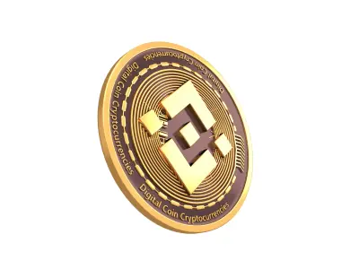 Binance Coin v2 001 3D model