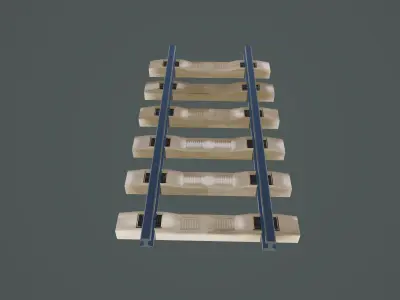 Railway track 3D model buy