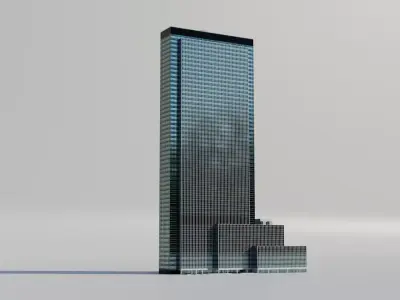 NYC One Penn Plaza - PENN 1 Low-poly 3D model