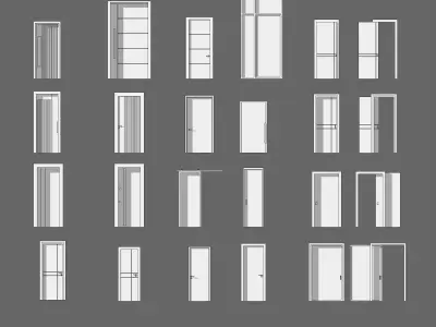 Door Collection - 67 pieces Low-poly 3D model