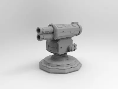 scifi weapon 1 3D print model