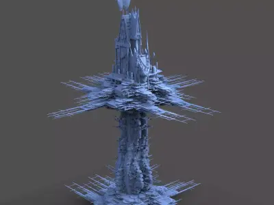 Samoan Island beach Sci fi  Abode 2  3D model