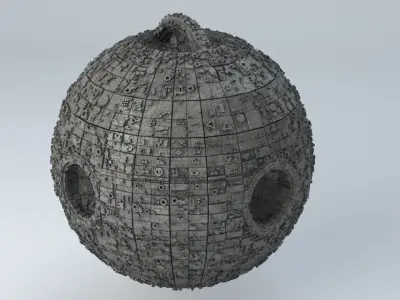 Sci-Fi Shapes - The Amulet Low-poly 3D model