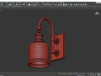 Keswick 1 Light Wall Sconce Low-poly 3D model