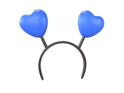 Heart Headband v1 004 Low-poly 3D model