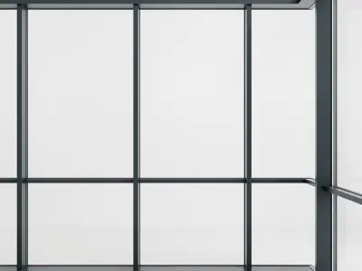 Panoramic glazing Stained glass  B3 Low-poly 3D model