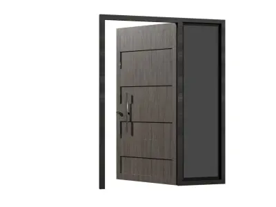 modern door Free low-poly 3D model