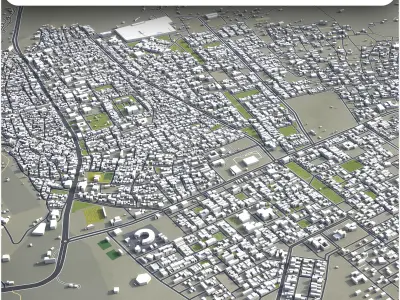 Darbandikhan  Halabja - 3D City Model Low-poly 3D model