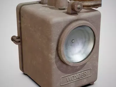 Lamp - Wonder Agral 1950s Rusty Low-poly 3D model