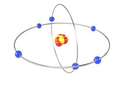 Carbon Chemical Element v2 001 Low-poly 3D model
